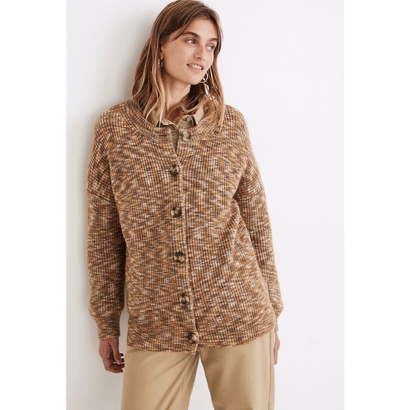 Madewell Space-Dyed Winstead Chunky Knit Cardigan Sweater - Picture 4 of 13
